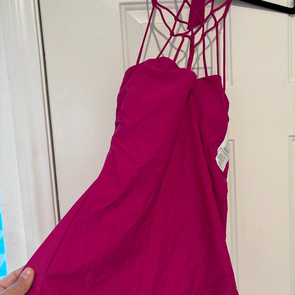 Women's Island Escape tanktini top (only) pink./purple size 14. #74 Decorative c